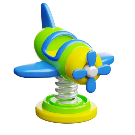 Airplane Spring Rider  3D Icon