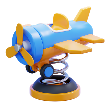 Airplane Spring Rider  3D Icon