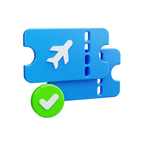 Airplane Ticket  3D Icon