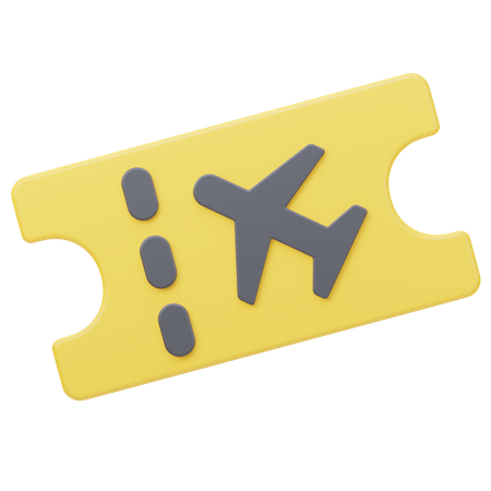 Airplane Ticket  3D Icon