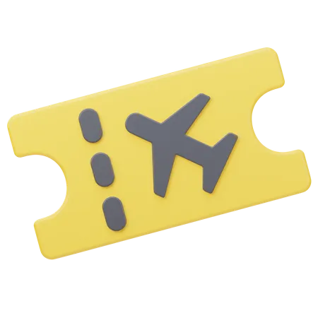 Airplane Ticket  3D Icon