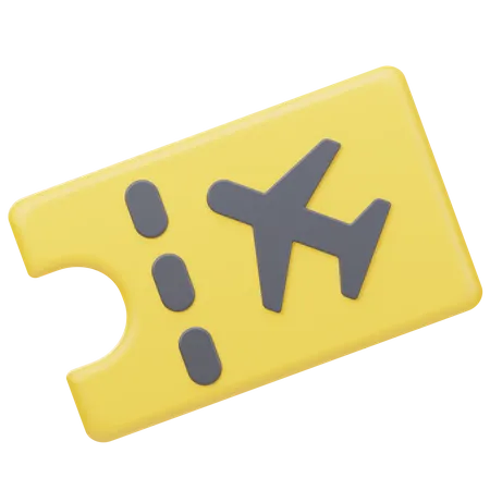 Airplane Ticket  3D Icon