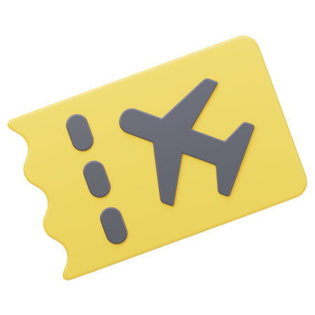 Airplane Ticket  3D Icon