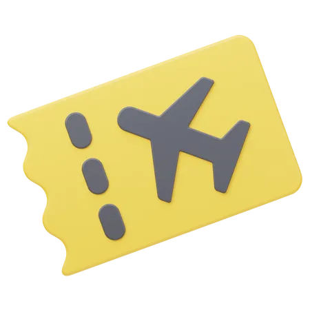 Airplane Ticket  3D Icon