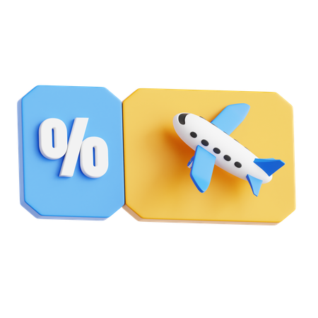 Airplane Ticket  3D Icon