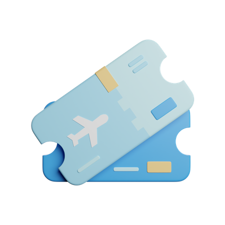 Airplane Ticket  3D Icon