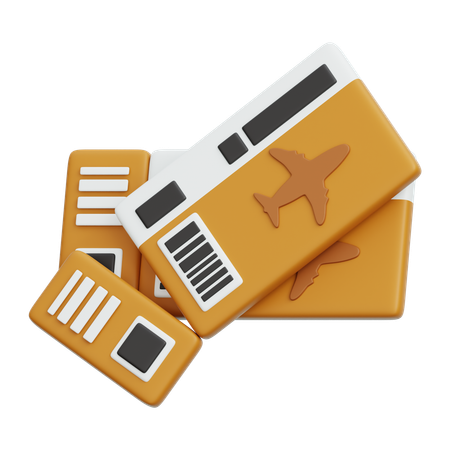 Airplane Ticket  3D Icon