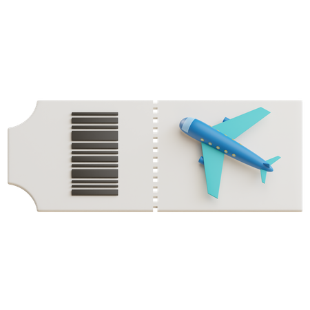 Airplane Ticket  3D Icon