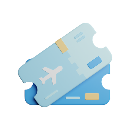 Airplane Ticket 3D Icon
