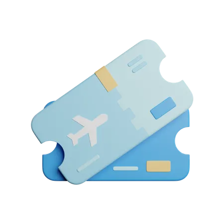 Airplane Ticket 3D Icon