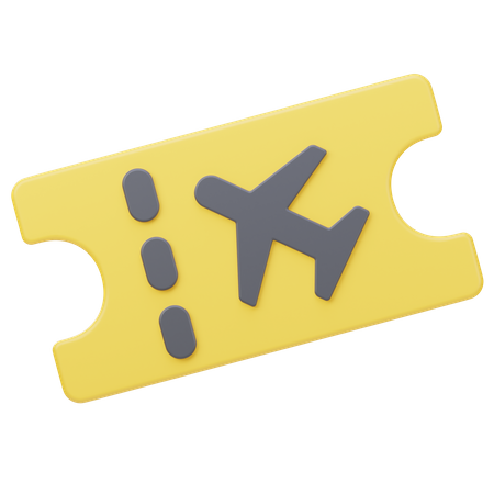 Airplane Ticket  3D Icon