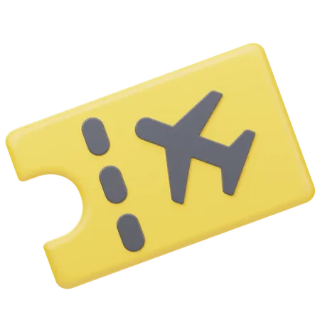 Airplane Ticket 3 D Illustration 3D Icon