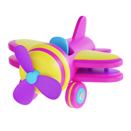3 D Rendering Airplane Toy Icon Illustration 3D Icon