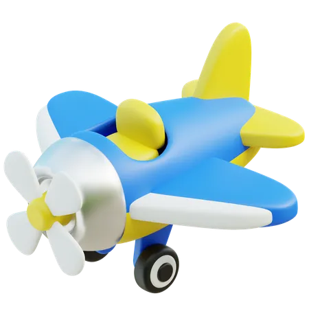 3 D Whimsical 3 D Toy Airplane For Playful Adventures 3D Icon