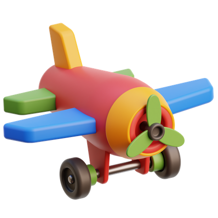 Airplane Toy 3D Icon
