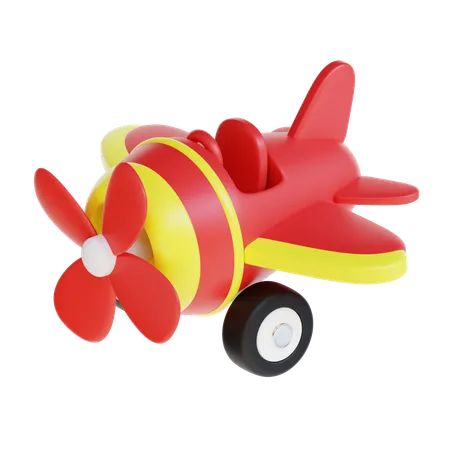 3 D Rendering Airplane Toy Icon Illustration 3D Icon