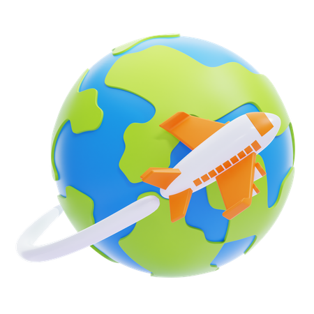 AIRPLANE TRAVEL  3D Icon