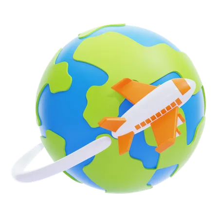 AIRPLANE TRAVEL  3D Icon