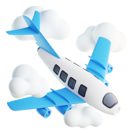 Airplane Traveling  3D Icon