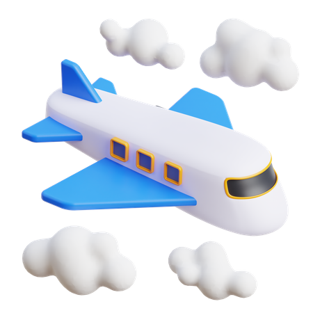 Airplane Traveling  3D Icon