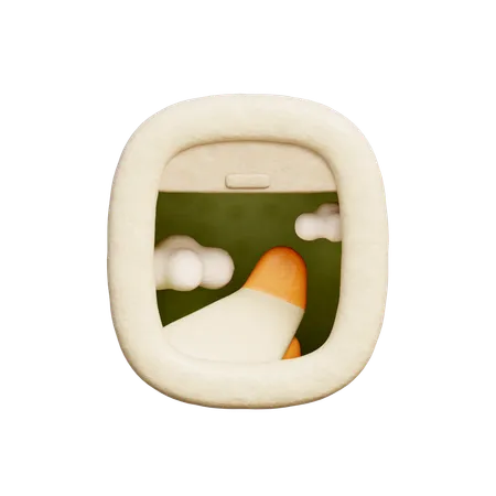 Airplane Window  3D Icon