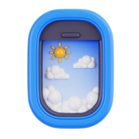 Airplane Window  3D Icon
