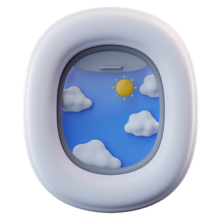Airplane Window  3D Icon