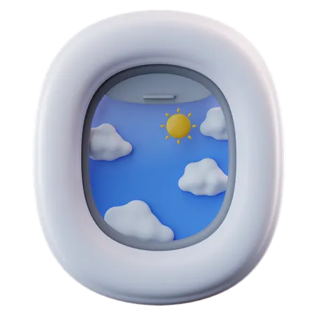 Airplane Window  3D Icon