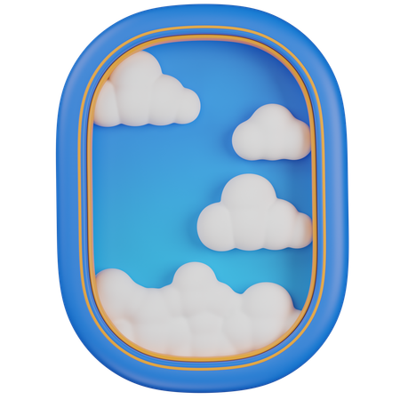 Airplane Window  3D Icon