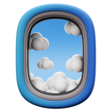 Airplane Window  3D Icon