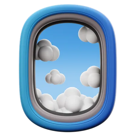 Airplane Window  3D Icon