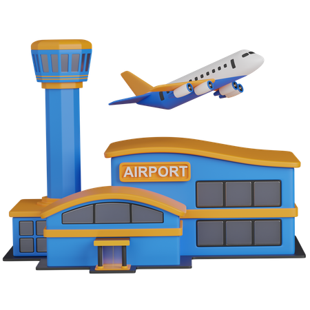 Airport  3D Icon