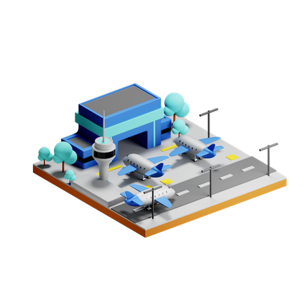 Airport  3D Icon