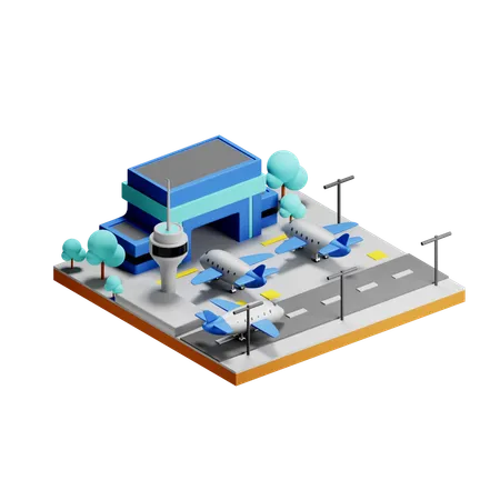 Airport  3D Icon