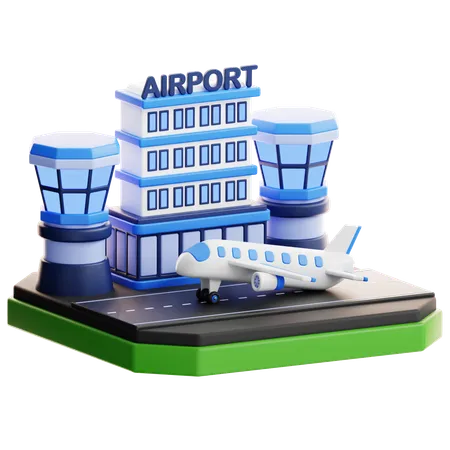 Airport  3D Icon