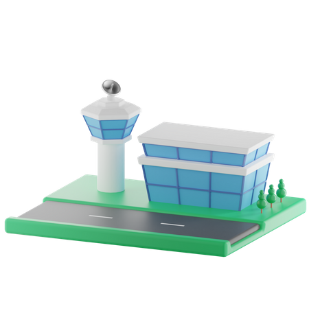 Airport 3D Illustration