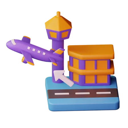 Airport  3D Icon