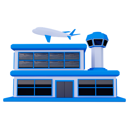 Airport Building  3D Icon