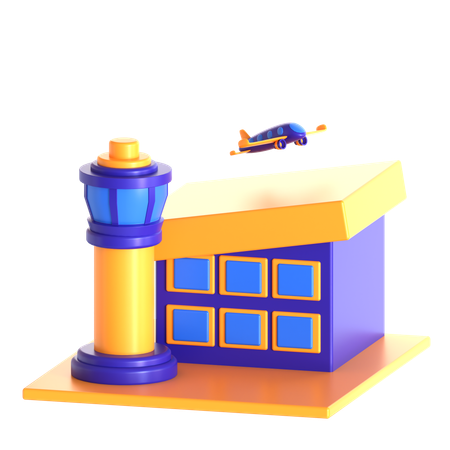 Airport Building  3D Icon