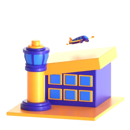 Airport Building  3D Icon