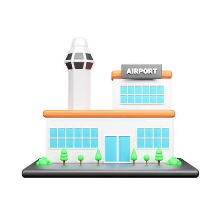 Airport Building  3D Icon