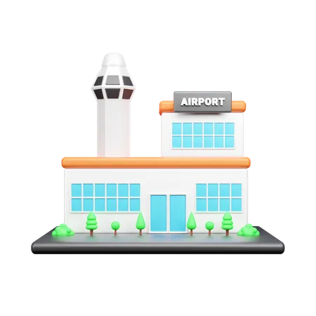 Airport Building  3D Icon