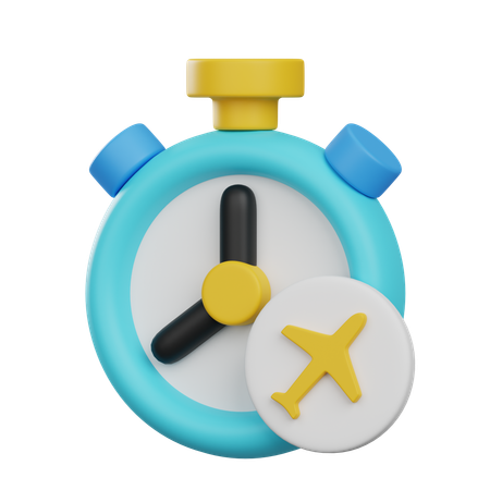 Airport Clock  3D Icon