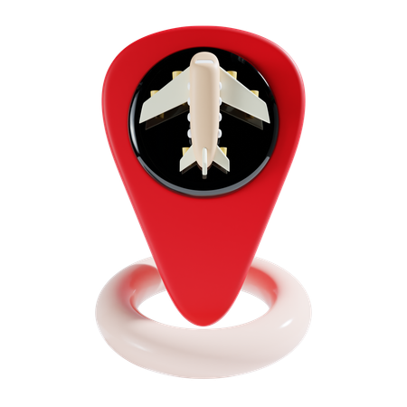 Airport Location  3D Icon