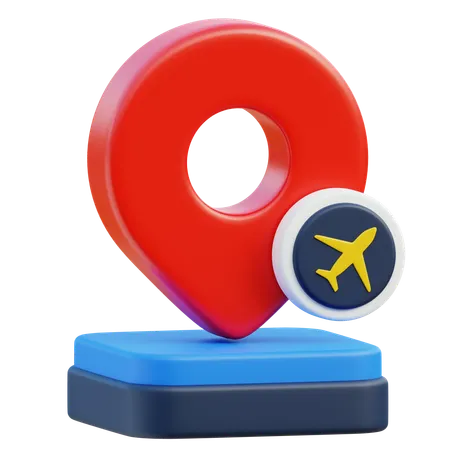 공항 위치  3D Icon