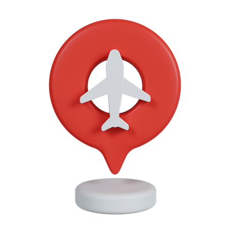 空港の場所  3D Icon