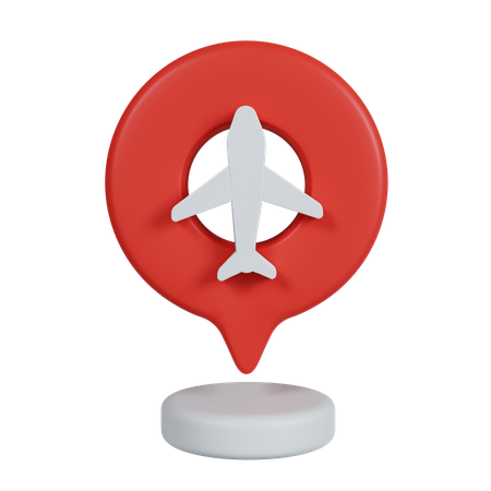 Airport Location  3D Icon