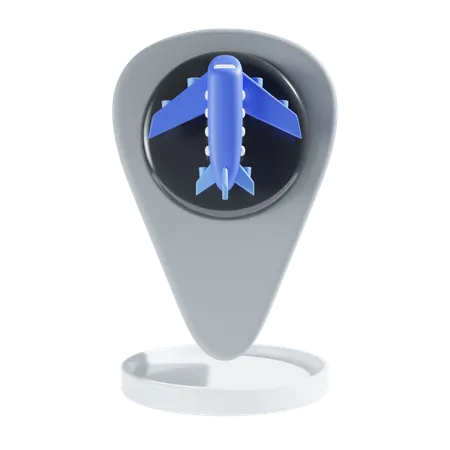 Airport Location  3D Icon