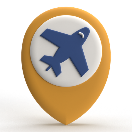 Airport Location  3D Icon