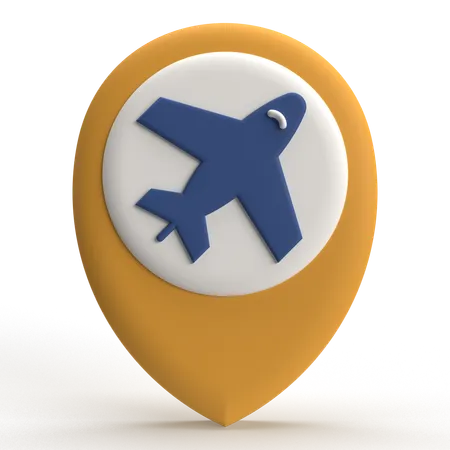 Airport Location  3D Icon